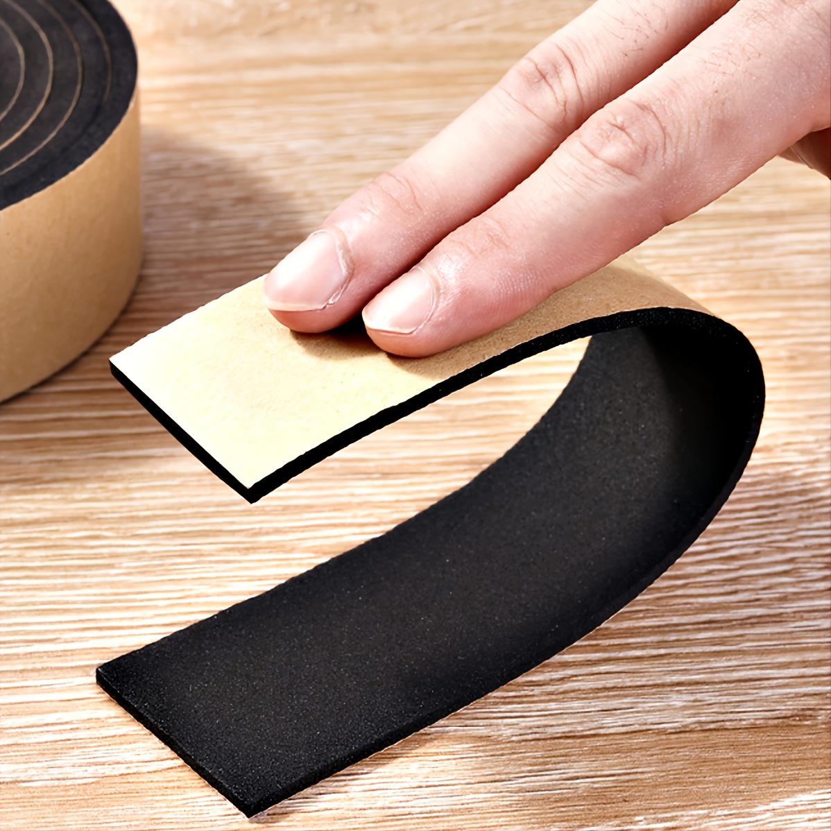 2 Packs Felt Furniture Pads Heavy Duty Felt Strip Roll with Adhesive  Backing Adhesive Felt Tape for Protecting Hardwood Floors Chair Wall  Protector(120 x 1 x 0.12 Inch,Black) 