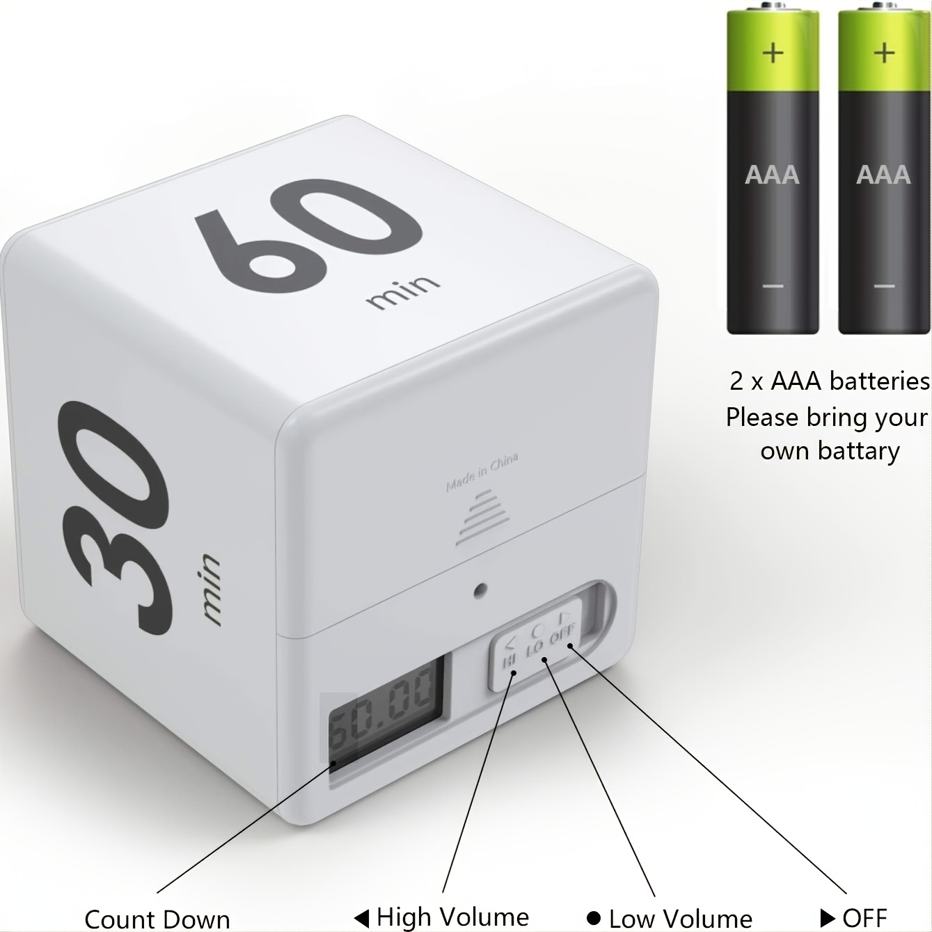 Timer Lcd Display Cube Timers Gravity Sensor Flip Timer - Temu