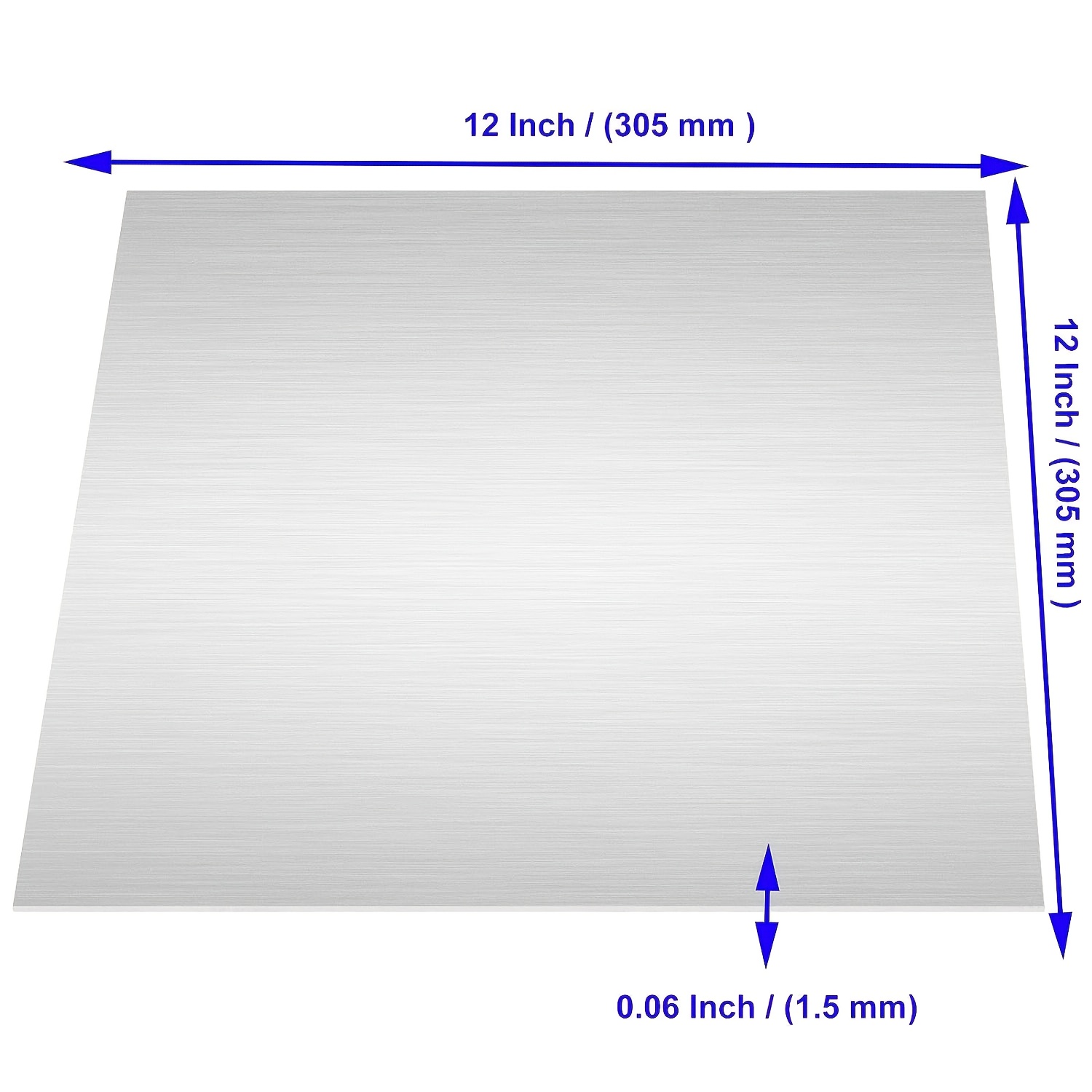  Placa de chapa metálica de aluminio .250 - 12 x 18 x 1/4 -  Panel plano de placa plana.. Aleación de aluminio 6061 T651 es una aleación  tratable térmicamente de media