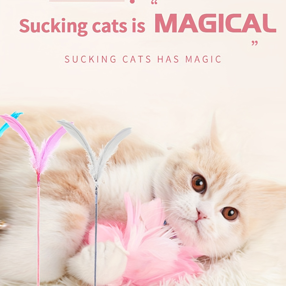 Feather Teaser Cat Toy Interactive Retractable Cat Feather - Temu Austria