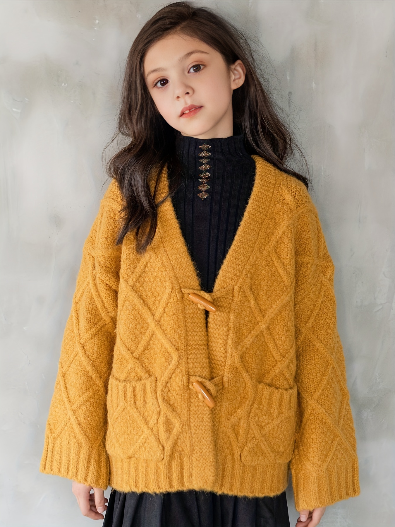 Girls Warm Shawl Cardigan for Fall/Winter Party