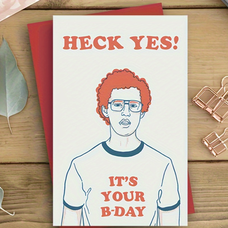 

1pc Napoleon Inspired Birthday Greeting Card With Envelope, Unisex Funny Design, All- Celebration Note Card For