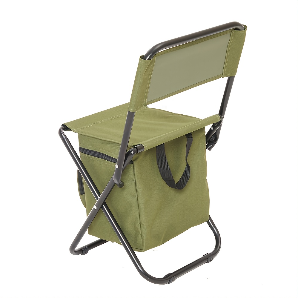 * Fishing Chair with Built-In Cooler Bag - Compact, Foldable Camping Stool  for Ultimate Comfort and Convenience