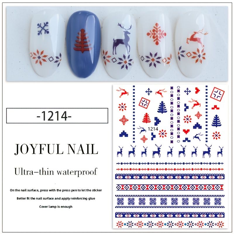 Christmas Nail Art Stickers Snowflake Nail Decals Water Transfer Winter Nail  Stickers Colorful Snowmen Bell Merry Christmas Happy New Year Xmas Tree Nail  Tattoo Stickers | Don't Miss These Great Deals |