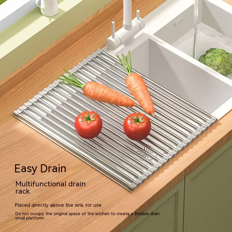 Dish Drying Rack Over Sink Multipurpose Portable Foldable Silicone