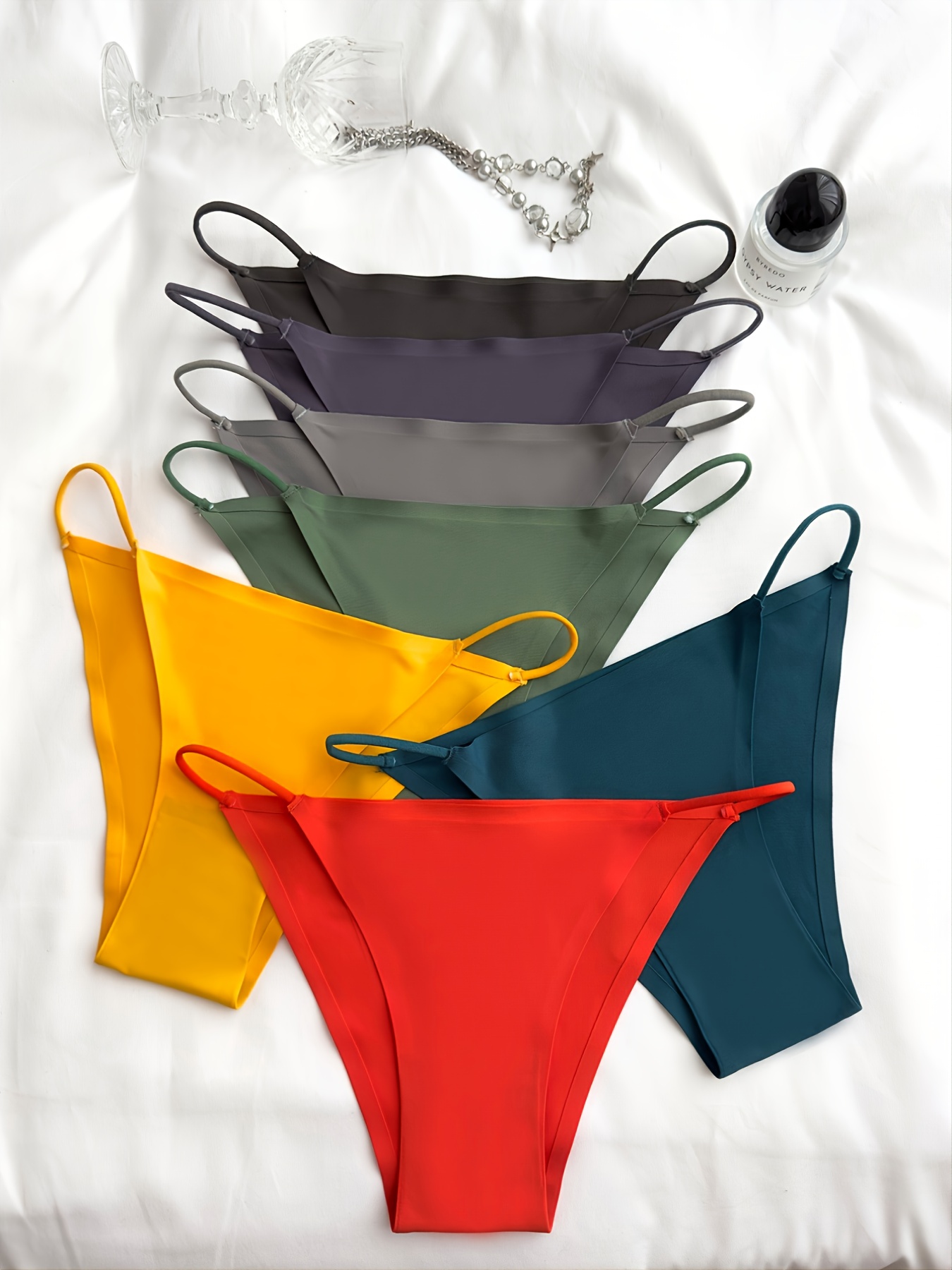 Solid Seamless Bikini Panties Breathable Full Coverage Skin - Temu