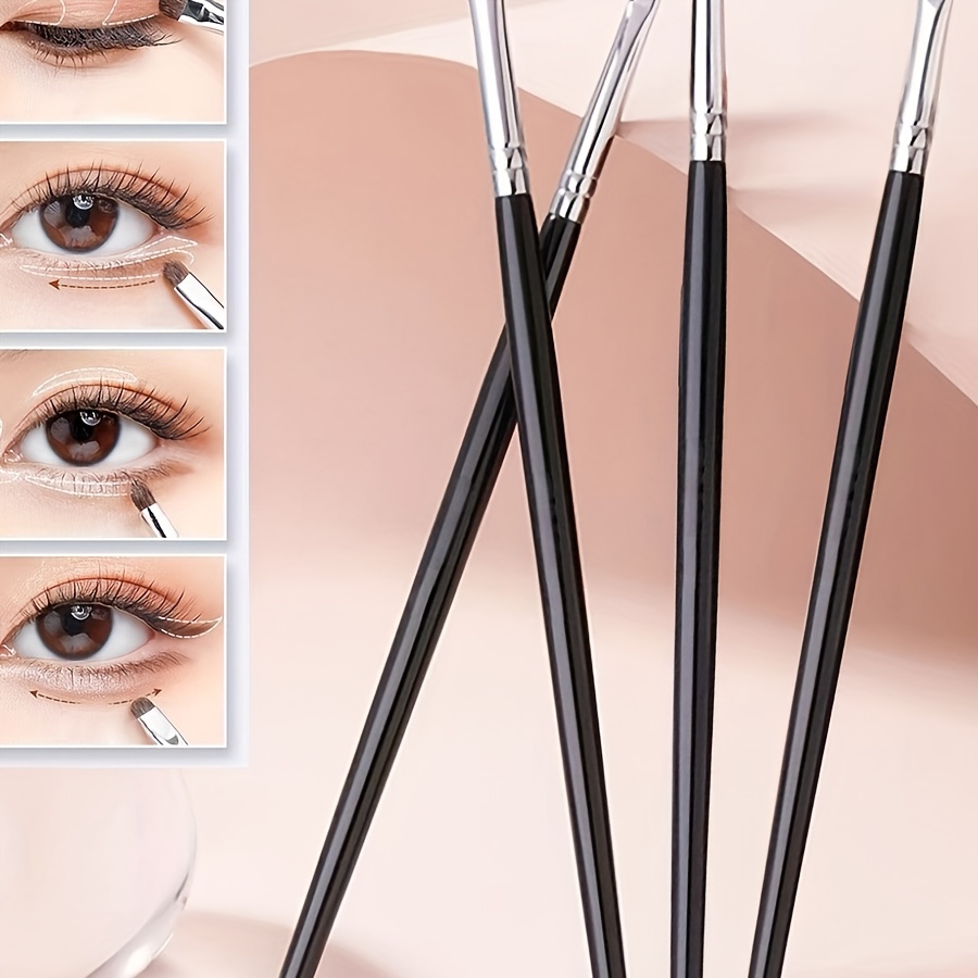 

4pcs/1pc Eye Smudge Brush Set - Fine Soft Makeup Tool For Eyeshadow, Eyeliner & Blending - Perfect For Makeup Beginner