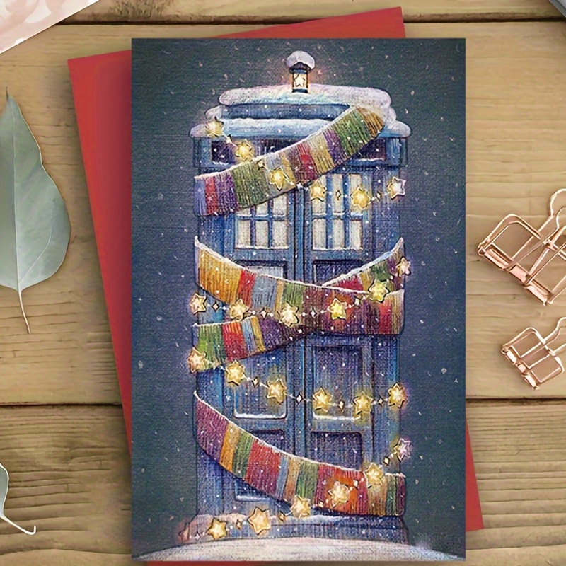 

Christmas Card With Lights & Ribbons - Family & Friends, Stationery & Gift Packaging Supplies Holiday Cards