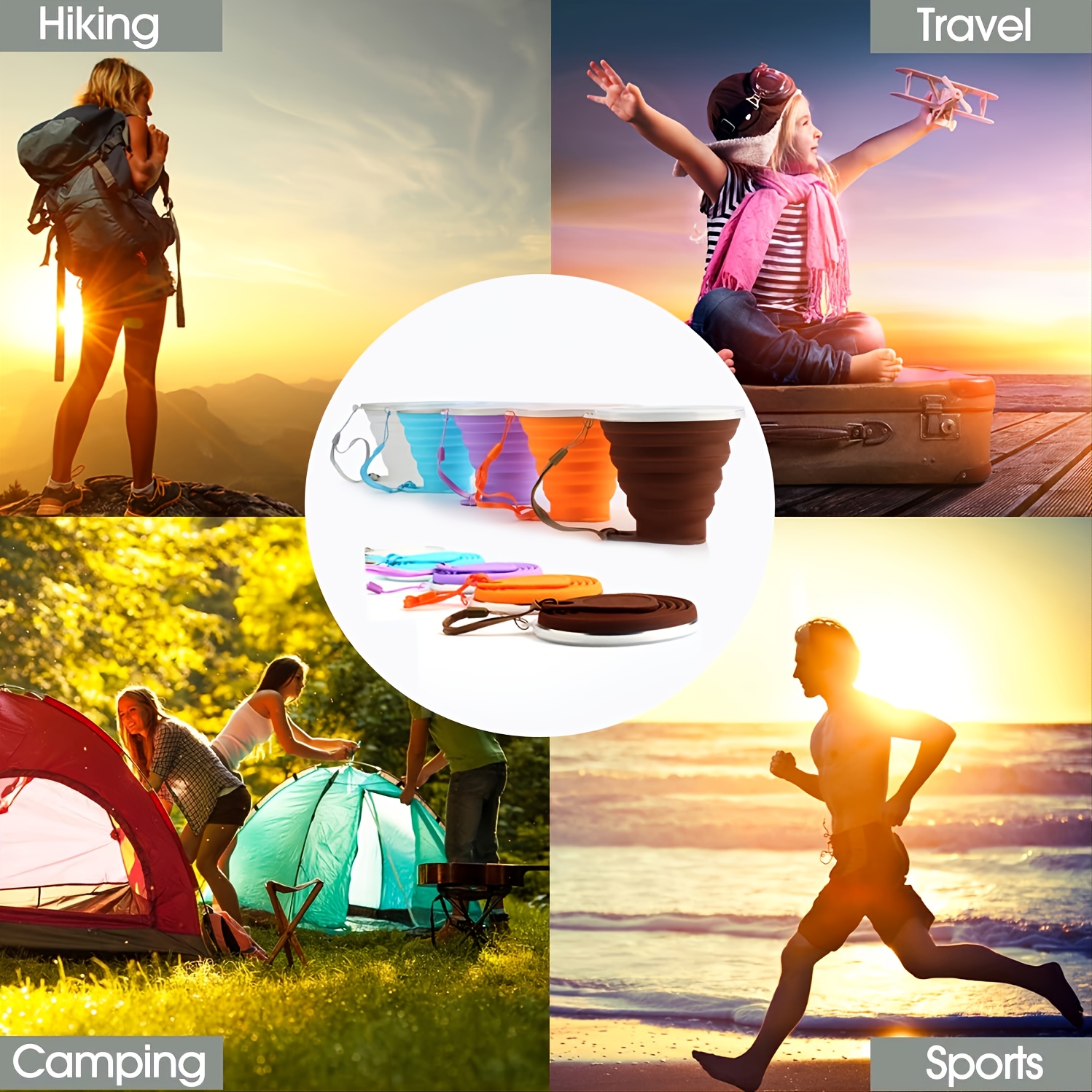 1pc Taza Plegable Silicona Color Caramelo Tapa - Perfecta Viajar, Acampar  Deportes Aire Libre, Taza Retráctil Plegable - Deporte Aire Libre - Temu