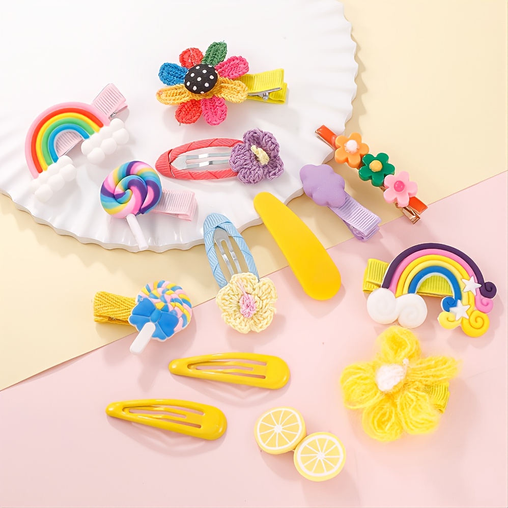 14pcs Girls Sweet Cute Hair Clip, Hair Pins Hair Accessories,Temu