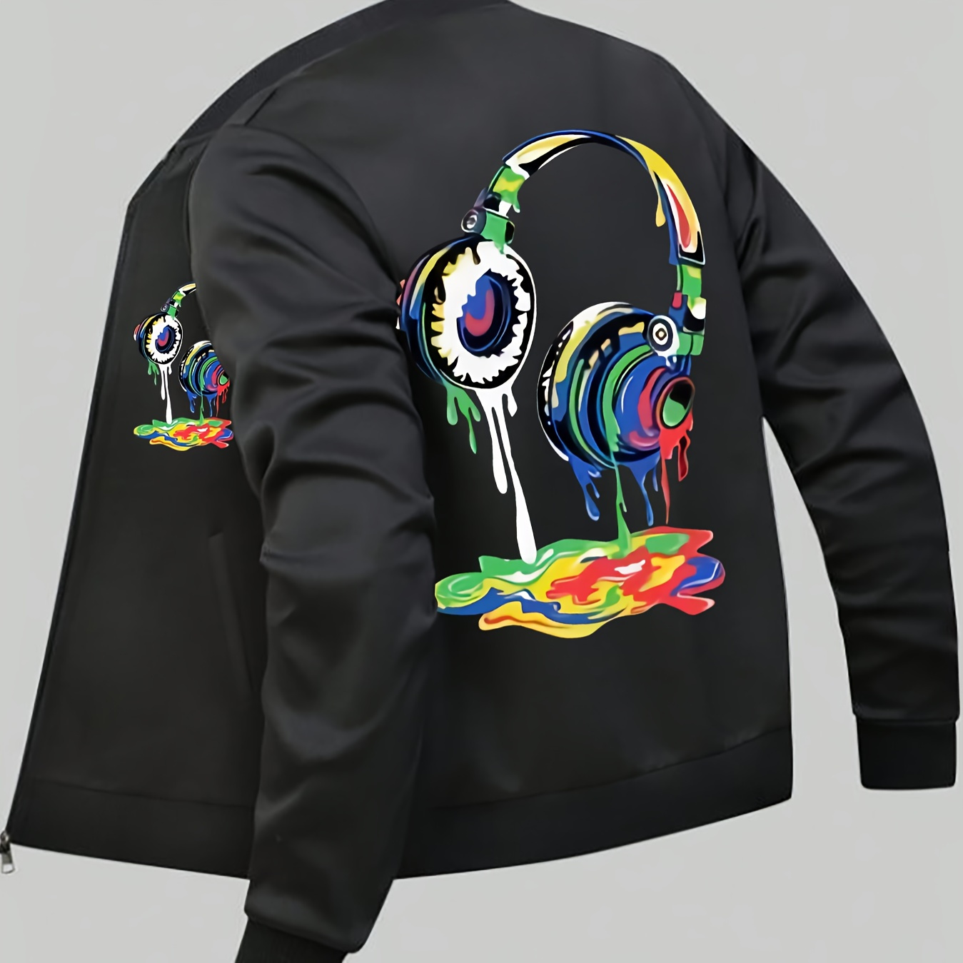 

Headphone Pattern , Stand Long Sleeve And For And