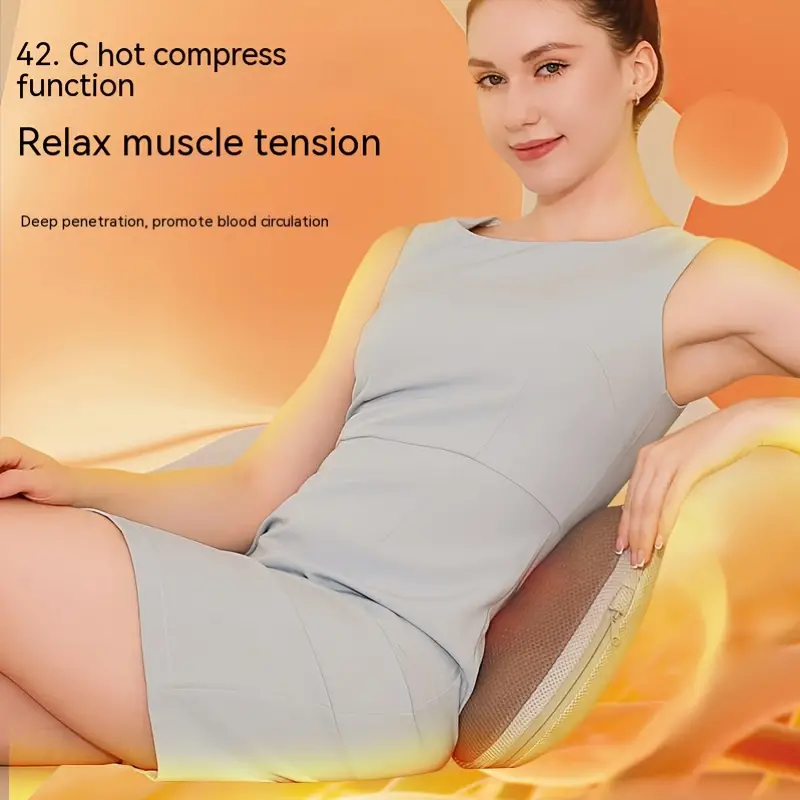 Back And Neck Massager With Heat, 3d Deep Tissue Shiatsu Massage Pillow For  Chair, Car And Muscle Massage On Whole Body, Shoulders, Calf, Foot, Legs,  Arms (cordless) - Temu