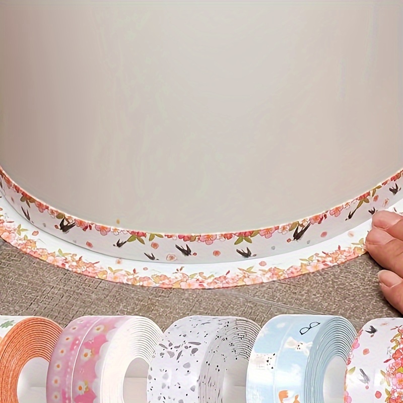 

2 Rolls Self-adhesive Waterproof Caulk Strip, Anti-mildew Pvc Sealing Tape For Bathroom And Sink, Aesthetic Decor Seam Stickers