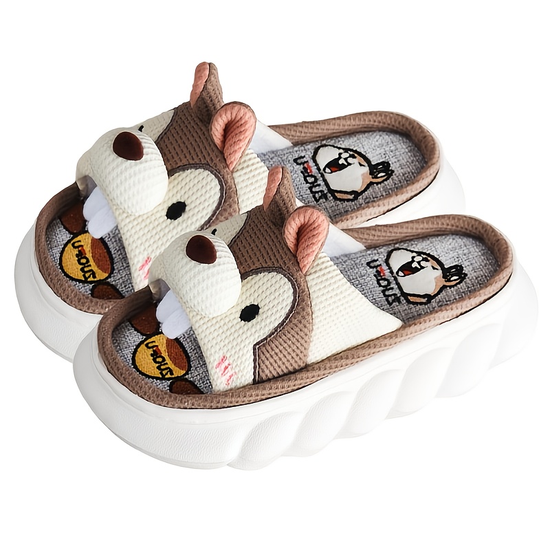 Men's Cartoon Dog Memory Foam Comfort Slipper