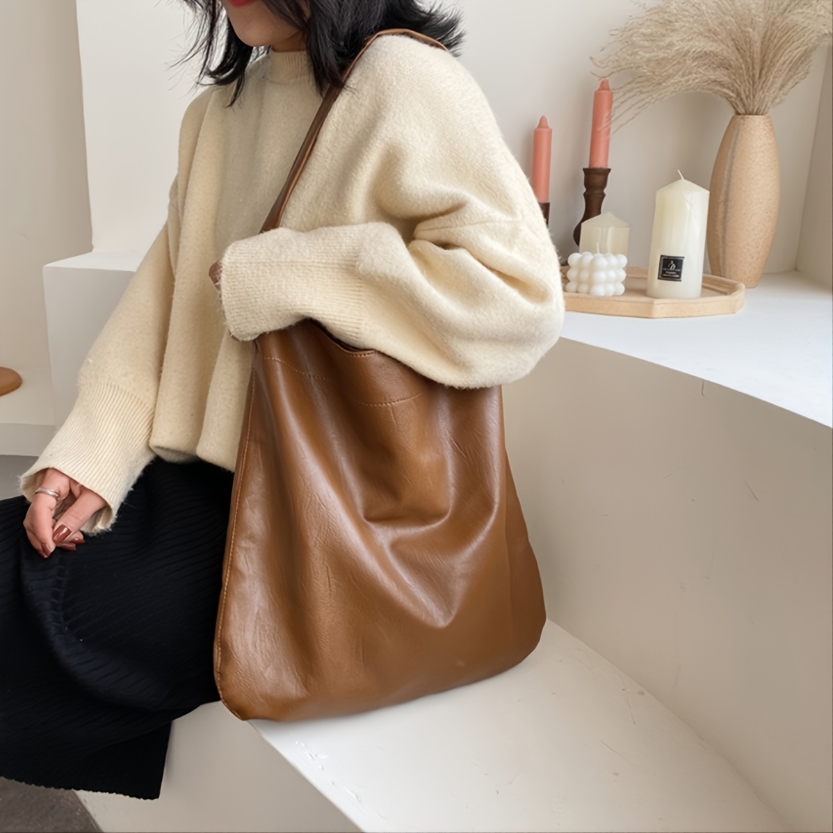 Buy Hobo Bag for Women Oversized Shoulder Bag Synthetic Leather