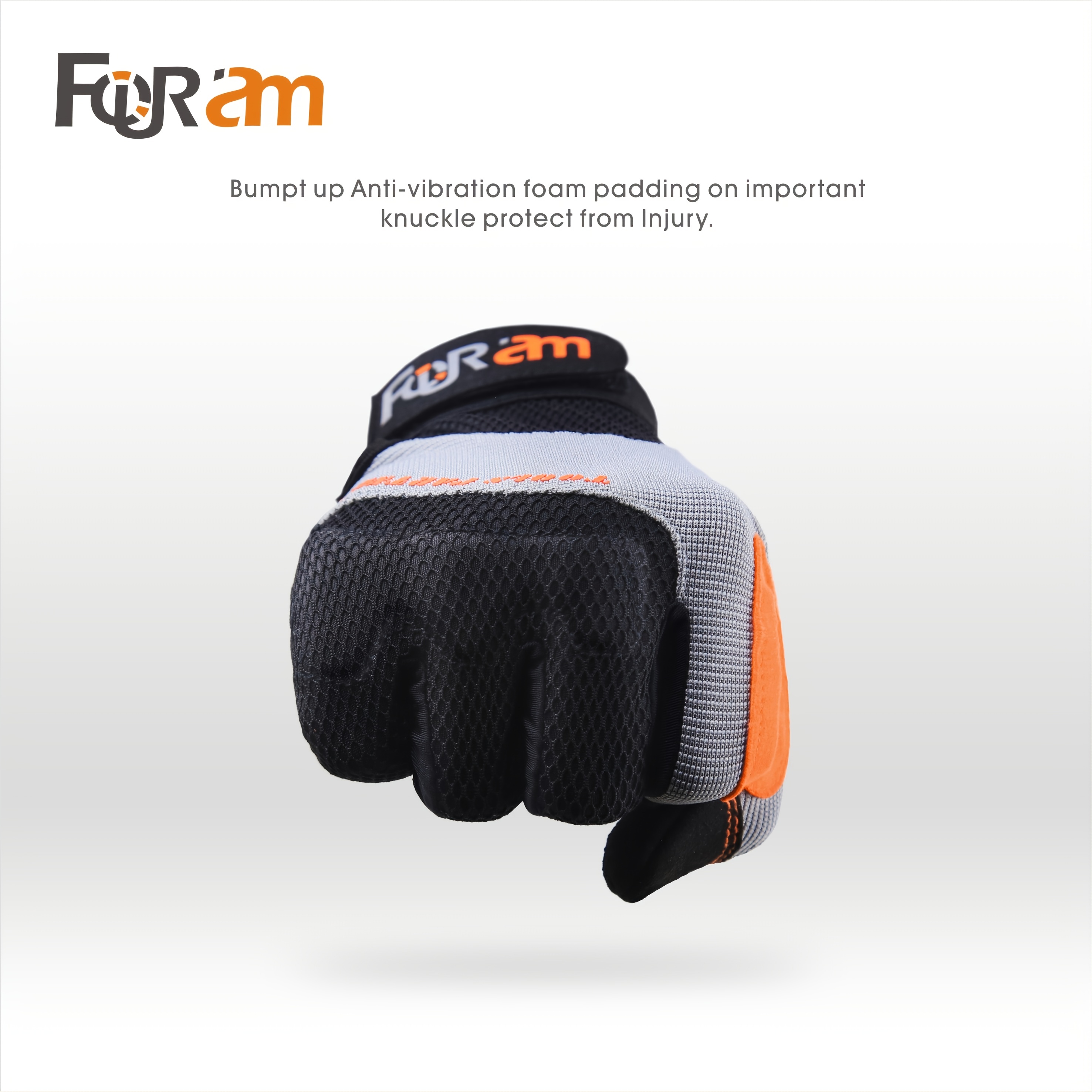 1 paio, guanti da lavoro, guanti da meccanico senza dita per uomini,  Shock-Grip, anti-collisione per uomini e donne