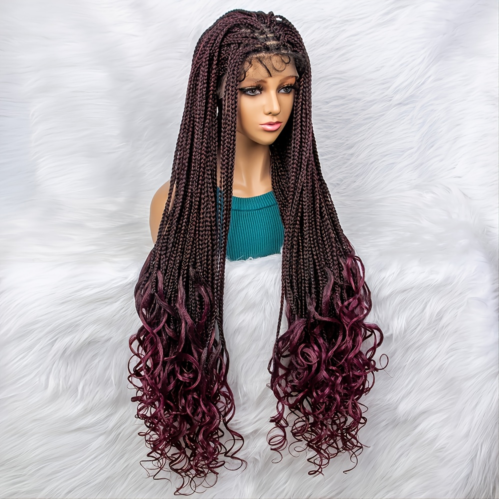 Hand Braided Lace Frontal Braids Wigs with Baby Hair for Black