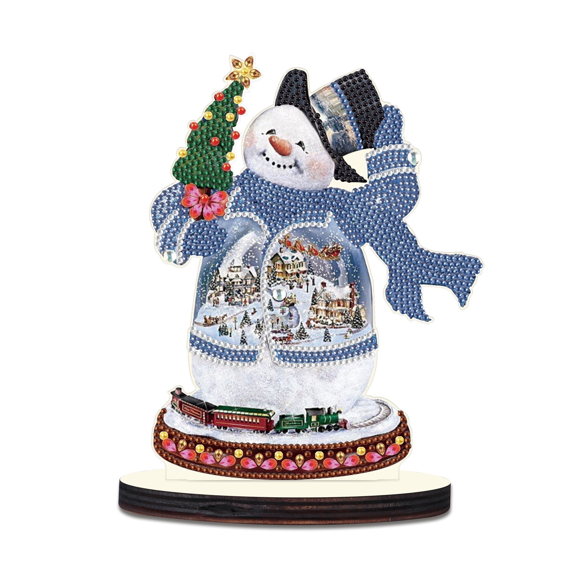 Christmas Snowman Table Top Diamond Painting Kits Luminous, YEESAM