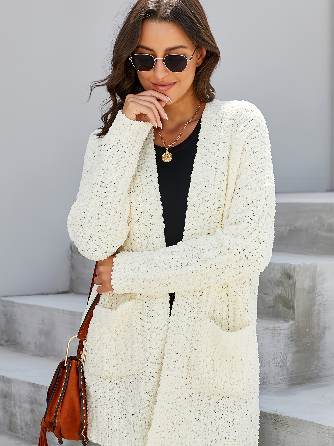 Crochet Bell Sleeve Mohair Cardigan -  Norway