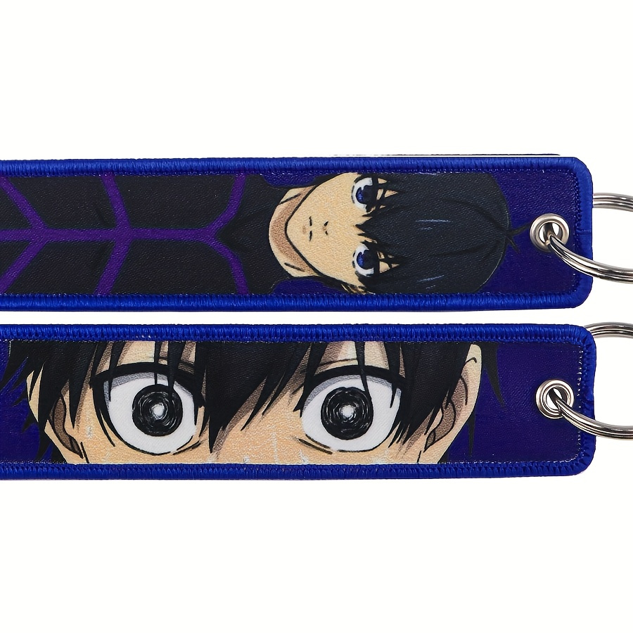 

1pc Anime Character Polyester Keychain, Simple Embroidered Key Tag For Motorcycles, Cars, Backpacks, Unique Gift