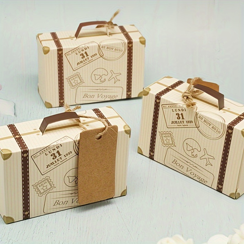 

5pcs Mini Suitcase Gift Box - Perfect For Holiday And Wedding Gifts