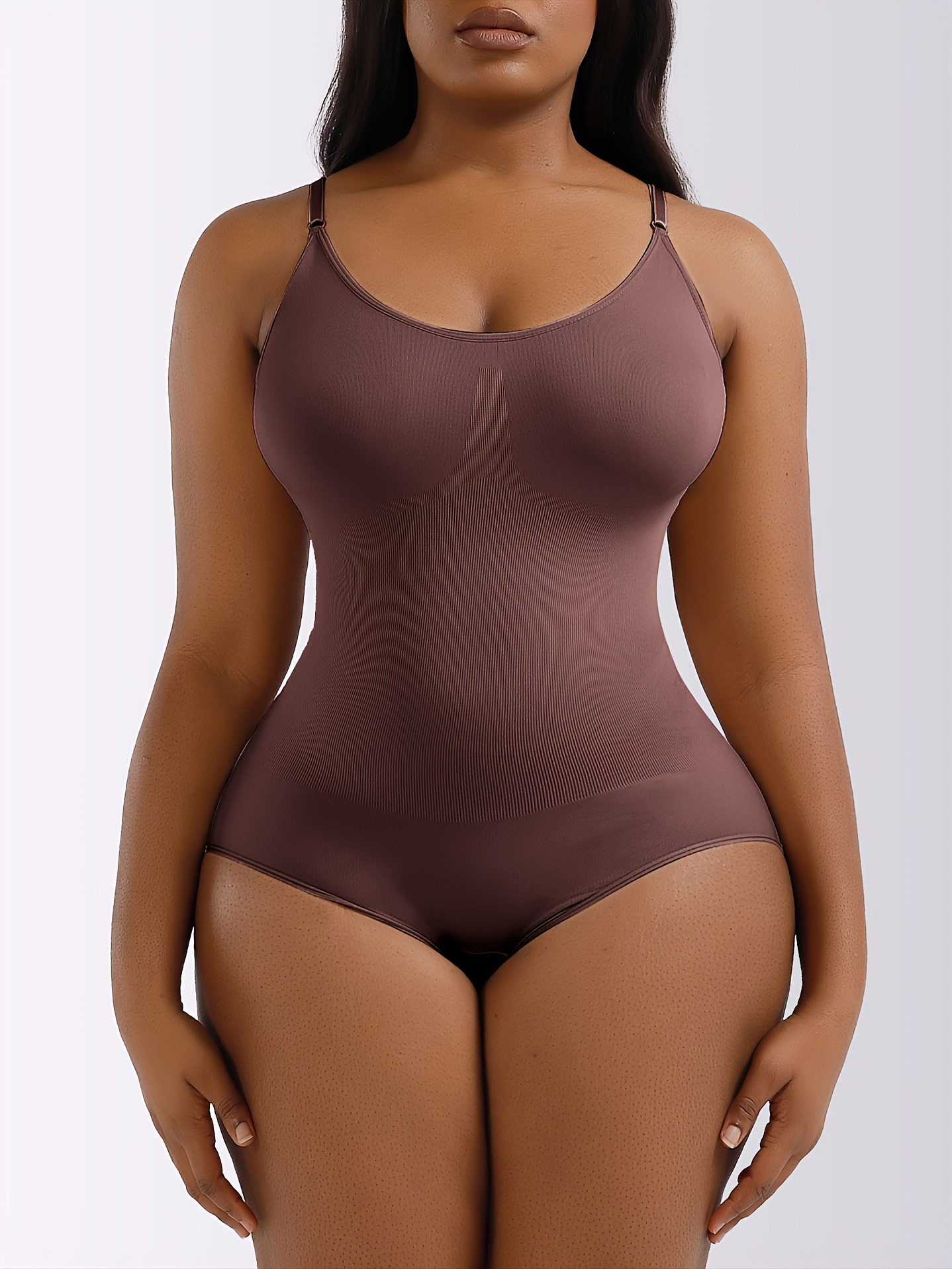 Shapewear Women One Piece Bodysuit Plus Size Seamless Underwear Slimming  Bodysuits (Color : Black, Size : XL C
