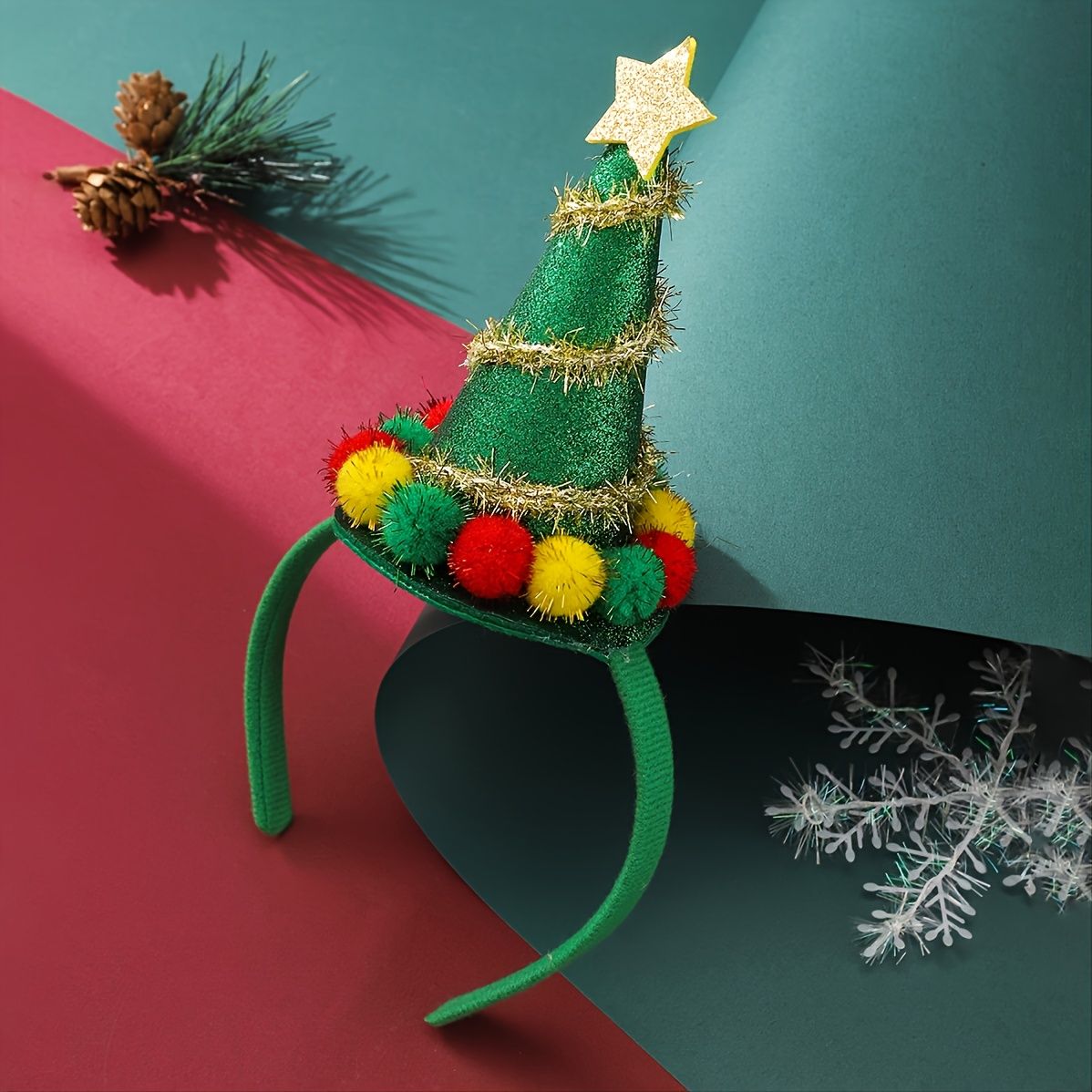 Christmas Tree Headband Xmas Headbands Light Up Costume Headwear  Accessories Hair Hoop For Christmas | High-quality & Affordable | Temu