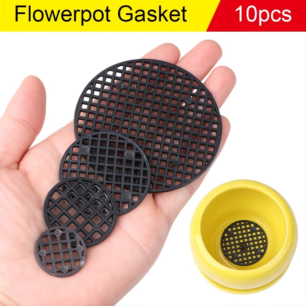 10pcs Flower Pot Hole Mesh Pad, Pantallas Agujeros Malla Drenaje