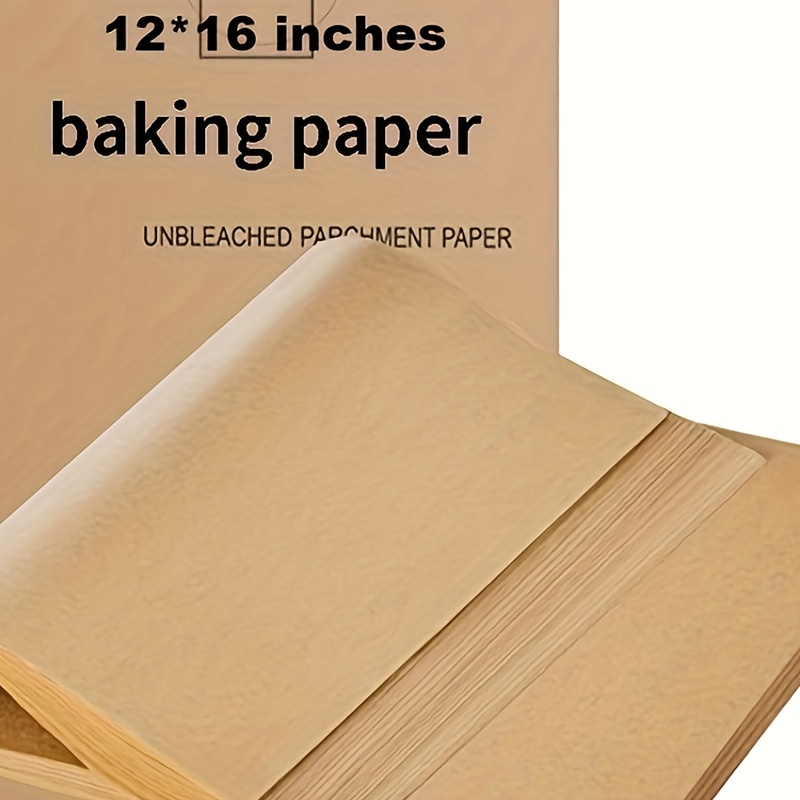 

Economy Pack 50/100/200pcs Parchment Paper Baking Sheets, 12 X 16 Inch, Precut Non-stick Parchment Sheets For Baking, Cooking, Grilling, Air Fryer And Steaming (unbleached) For Restaurant Kitchen