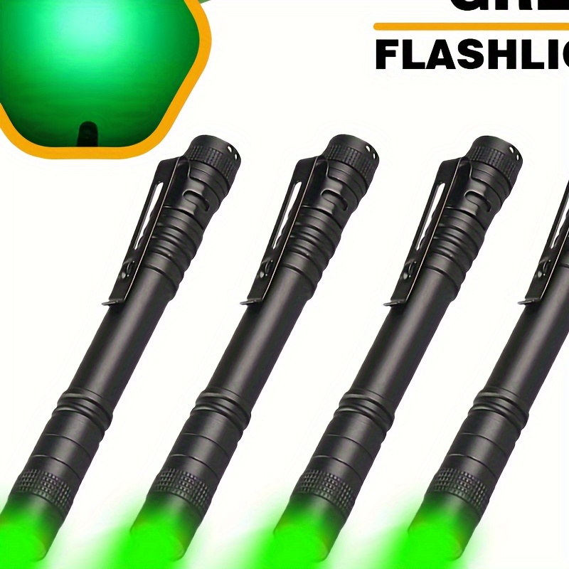 

4pcs Lampe de Poche LED Haute - d'Aluminium avec Clip pour Stylo, pour le Camping & les Urgences (Piles Non Incluses)