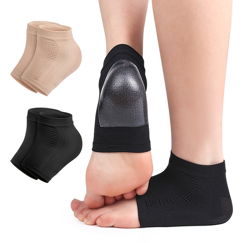 

1pair Mesh Gel Heel Socks, Soft, Moisturizing, Anti-wear, Anti-cracking Half Socks, Heel Covers
