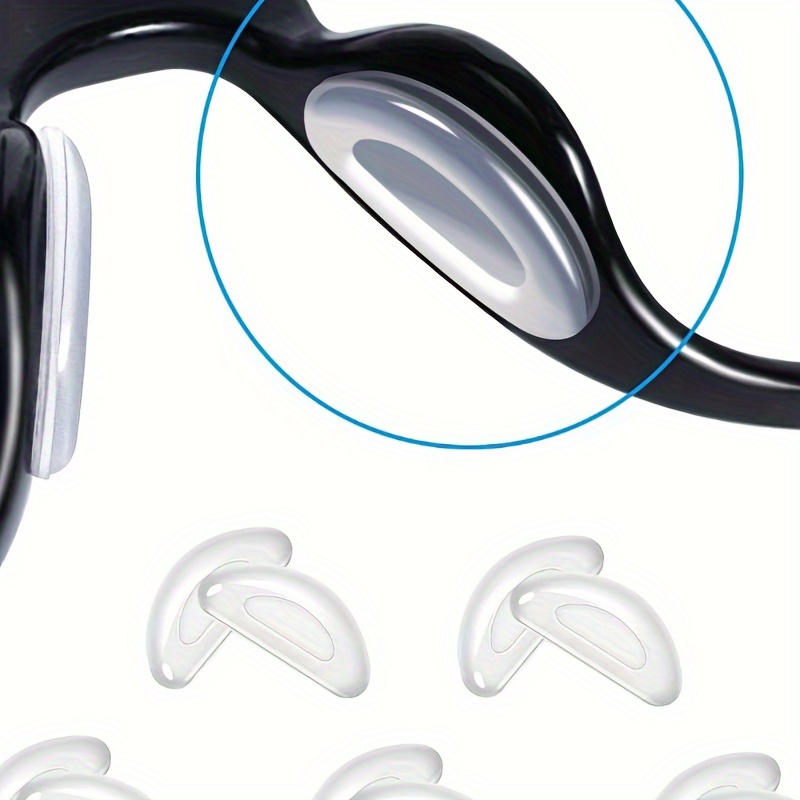 

10/20pcs Nose Pads, Soft Silicone Adhesive Glasses Nose Pad, Anti-slip Heighten Air Chamber Nose Pads, For Full Plastic Frames