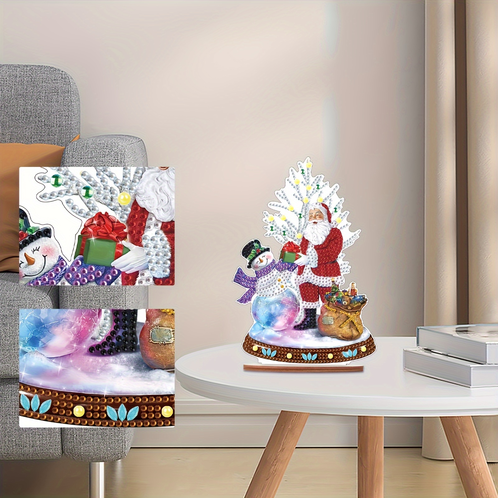 Christmas Diamond Painting Table Decoration, Snowman 5D DIY Diamond Art  Table Decoration, Special Shape Gemstone Digital Kit Art Crafts Office  Desktop