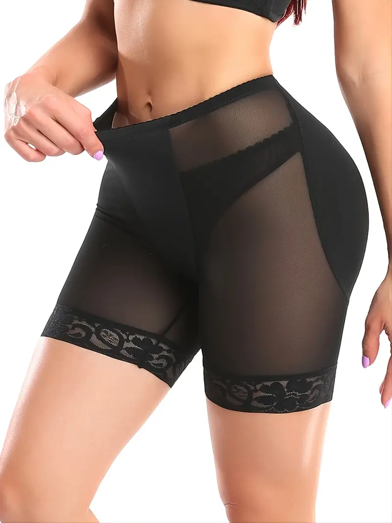Women's Hip Sponge Pad Thickened * Butt Soft Basic * Thigh Shorts Leggings  With Lace Trim