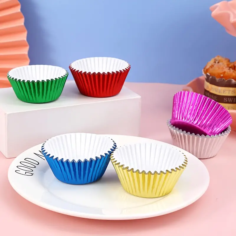 Foil Cupcake Liners Sturdy Muffin Baking Cups Cupcake Cups - Temu
