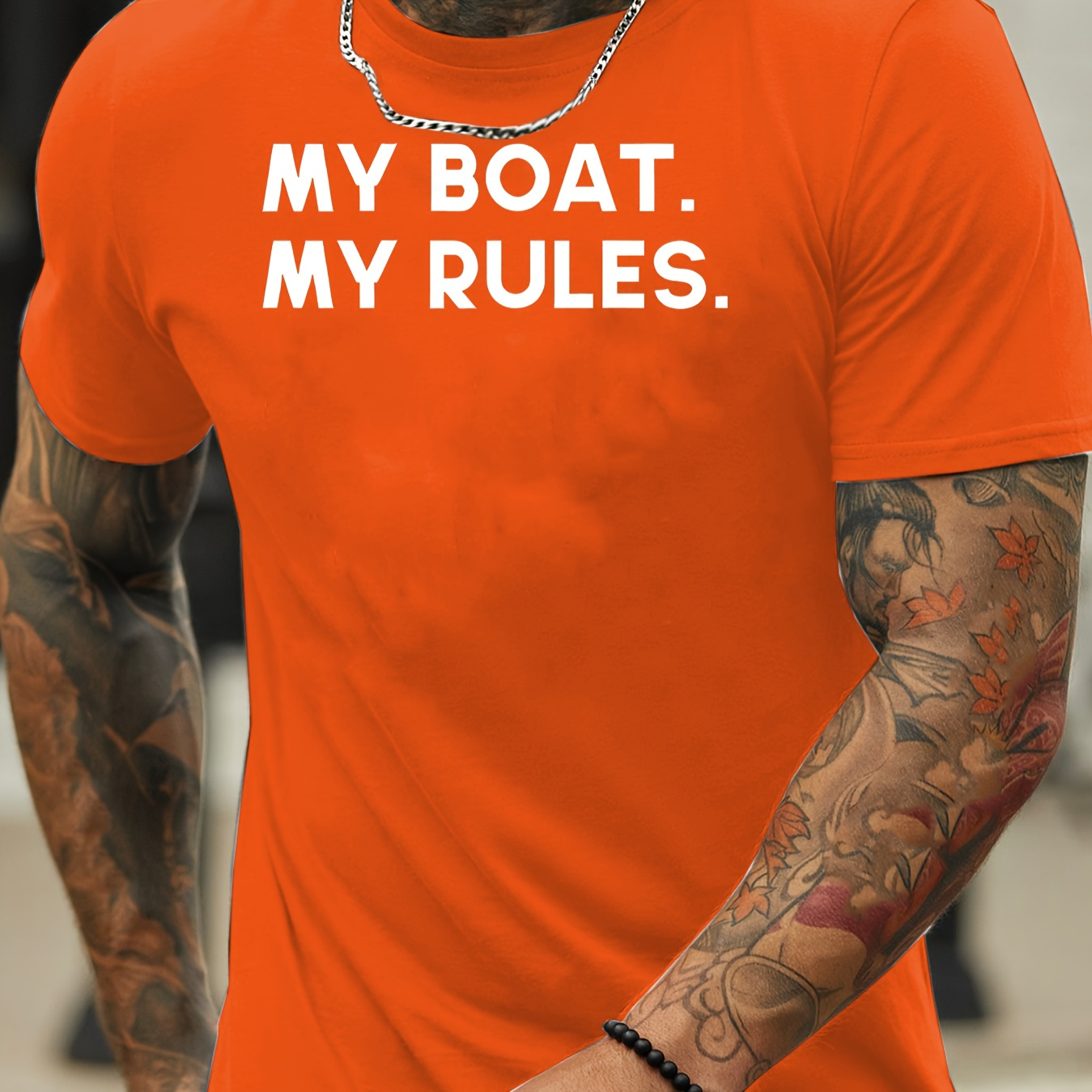 

My Boat My Rules Men's Fashion Graphic Short Sleeve T-shirt For Summer