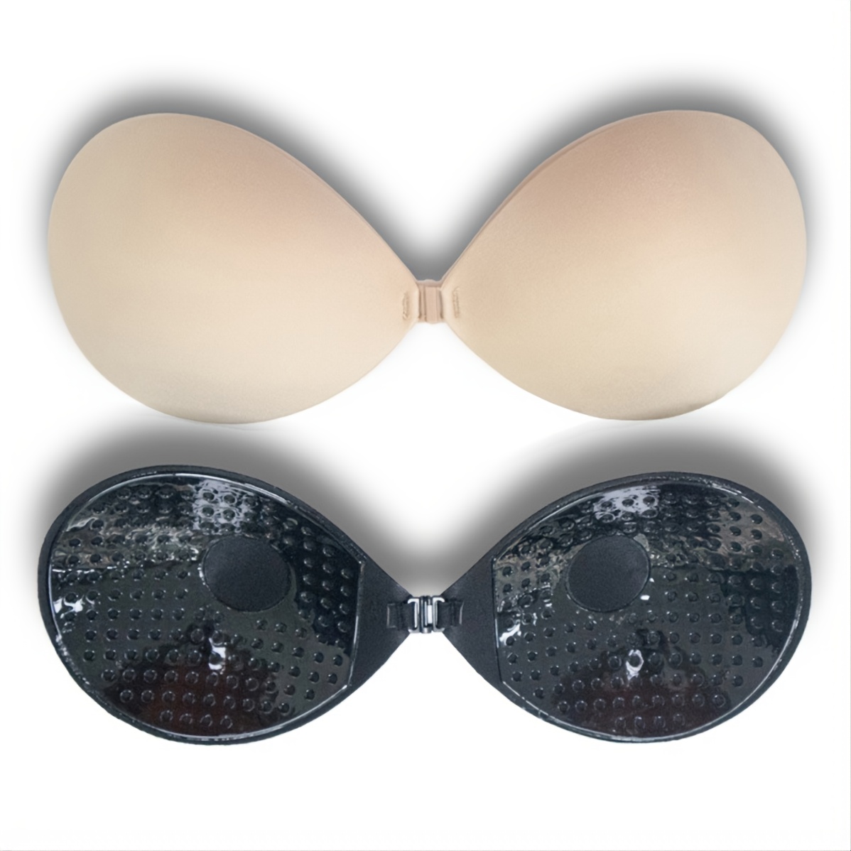 Thick Padded Strapless Backless Push Up Silicon Adhesive Invisible Nude Bra  (skin Color, B)