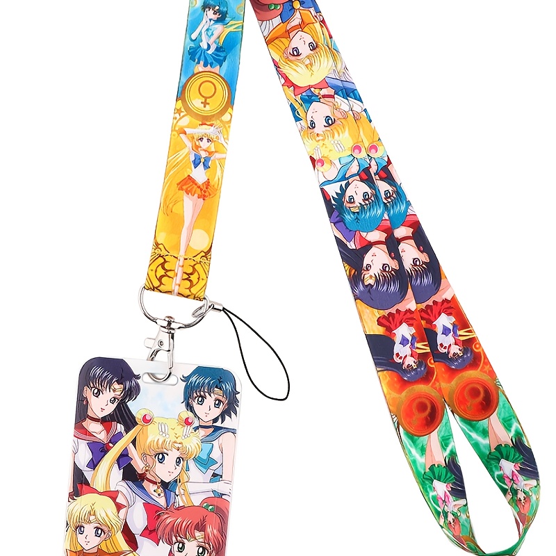 1pc Anime Neck Strap Lanyard Keychain Badge Holder ID Card Pass Hang Rope Lariat Lanyard For Key Rings Accessories