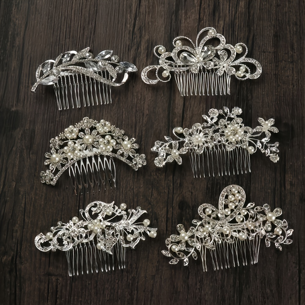 Bridal Hair Pins Wedding Head Piece Silver Pearl Bridal Hair Pins Pearl  Wedding Hair Pins Bridal Hair Piece Bridesmaid Pearl Comb 