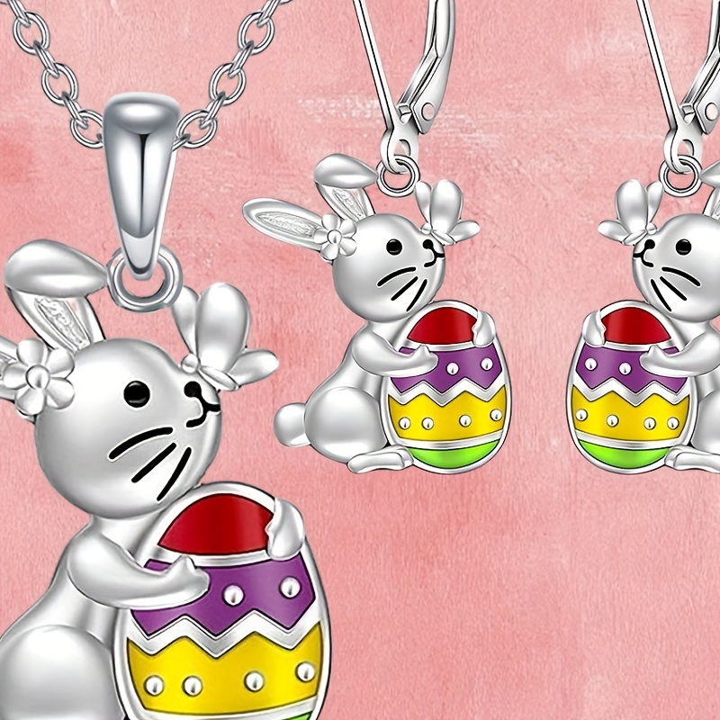 

3pcs Cute Animal Necklace Earring Set Accessories, Accessories, Gifts, Necklace Earring Set