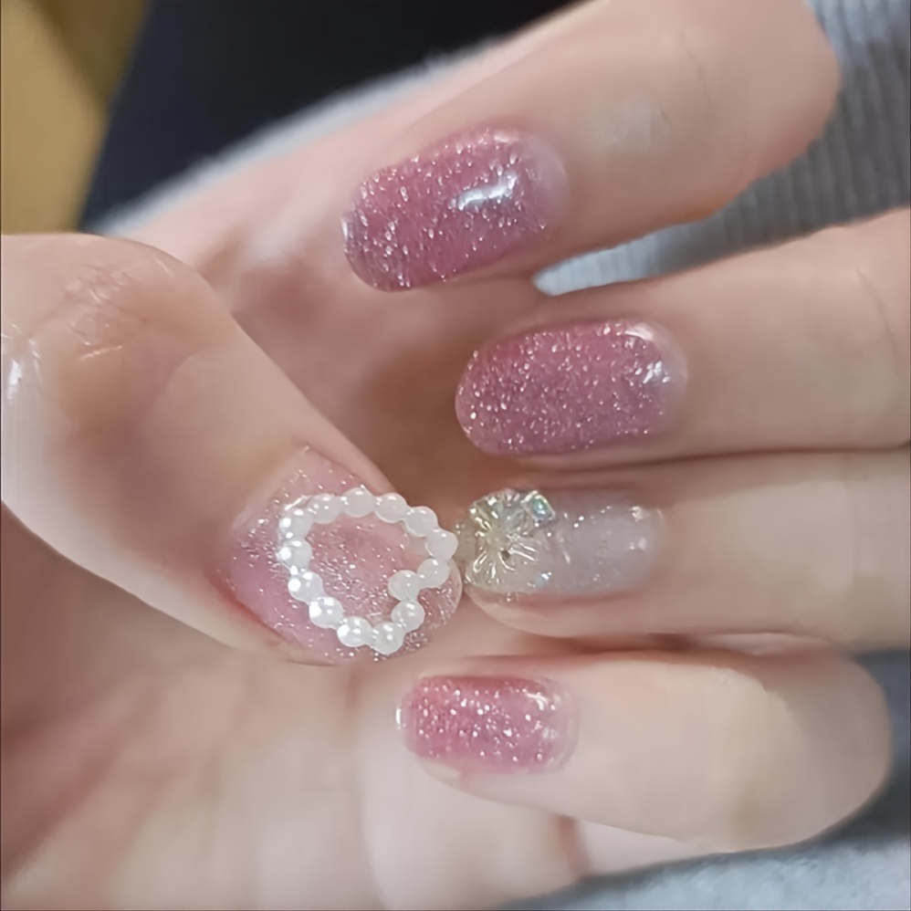 Sparkling Nail Glitter Resin Rhinestones Set