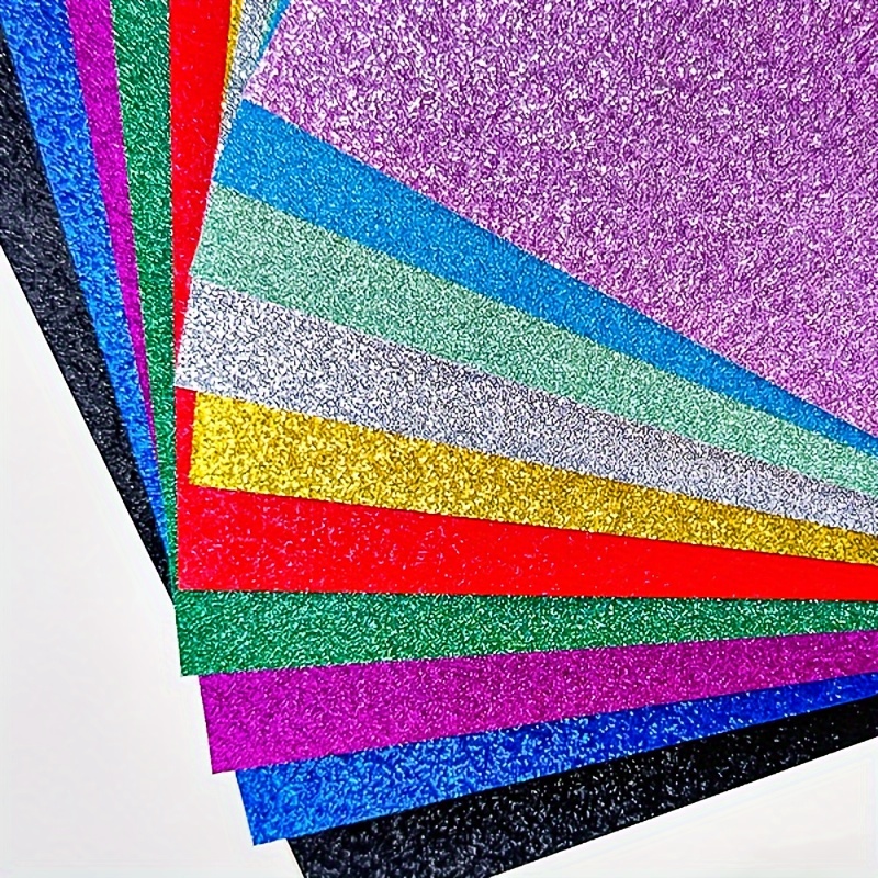 

20 Sheets Of Vibrant Glitter Cardstock - Gsm Paper For Crafting, Diy Projects, And Card Making - 15cm X 15cm Sparkly Sheets For, Scrapbooking, And Artistic