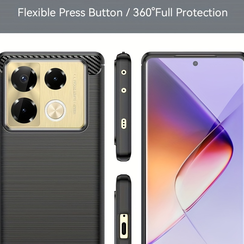 

For Infinix Note 40/ Note 40 Pro 4g/ Note 40 Pro 5g/ Note40 Pro+/ Infinix Note 12 2023/ Note 12 Pro, Heavy Duty Case Shockproof Anti-drop Tpu Material With 360° Full Protection, Brushed Phone Cover