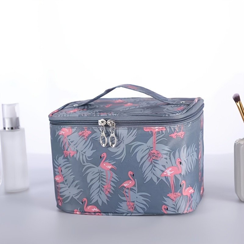 Women's Makeup Bag Organizer Multi-Purpose Floral Oxford Cloth Waterproof  Cosmetic Bag Wash Toiletry Storage Travel Bag(16 Colors)