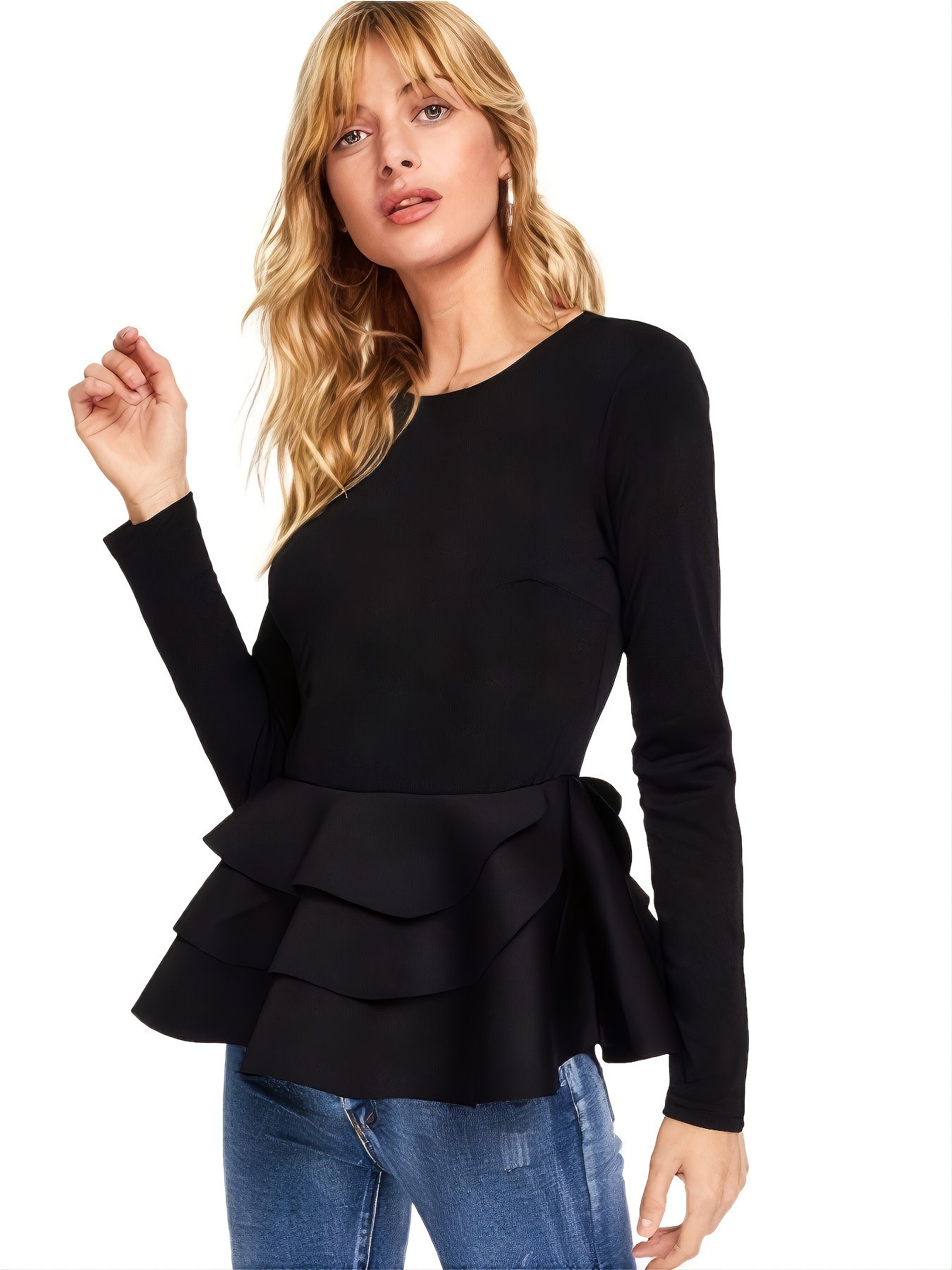 Ruffle Tunic Shirt - Temu