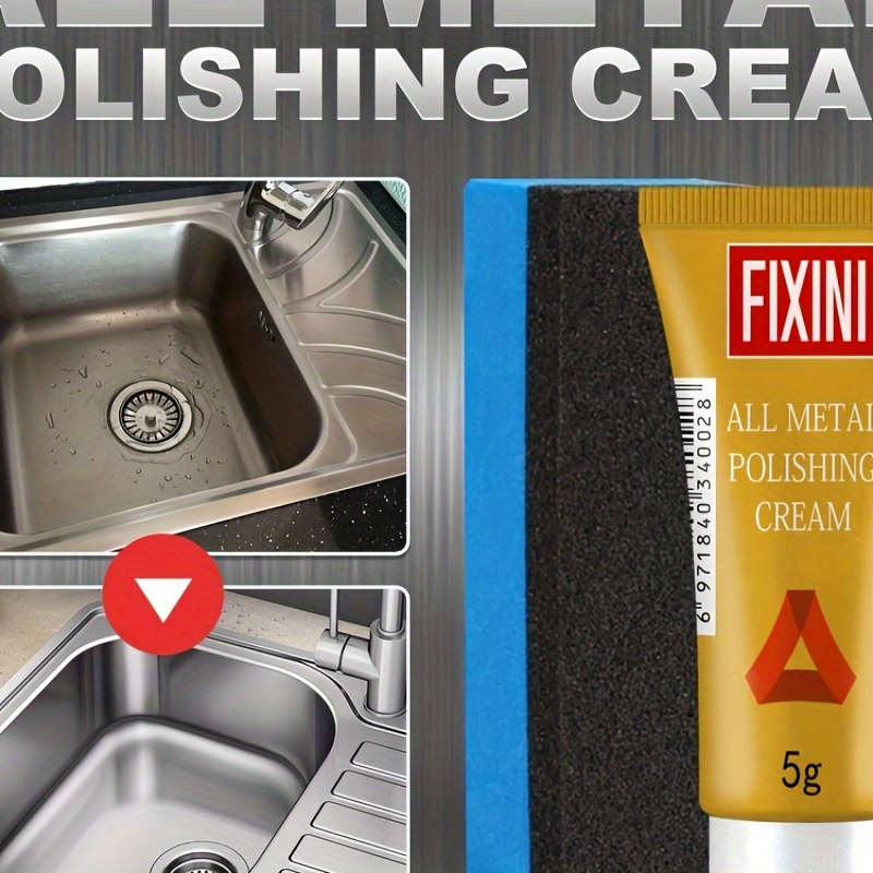  2022 New Metal Polishing Paste,Ultimate Metal Polish Cream,Fixini  All Metal Polish Cream,Stainless Steel Cleaning Paste Powerful  Cleaner,Multifunction Rust Remover for Stainless Steel/Brass (1Pcs) :  Health & Household