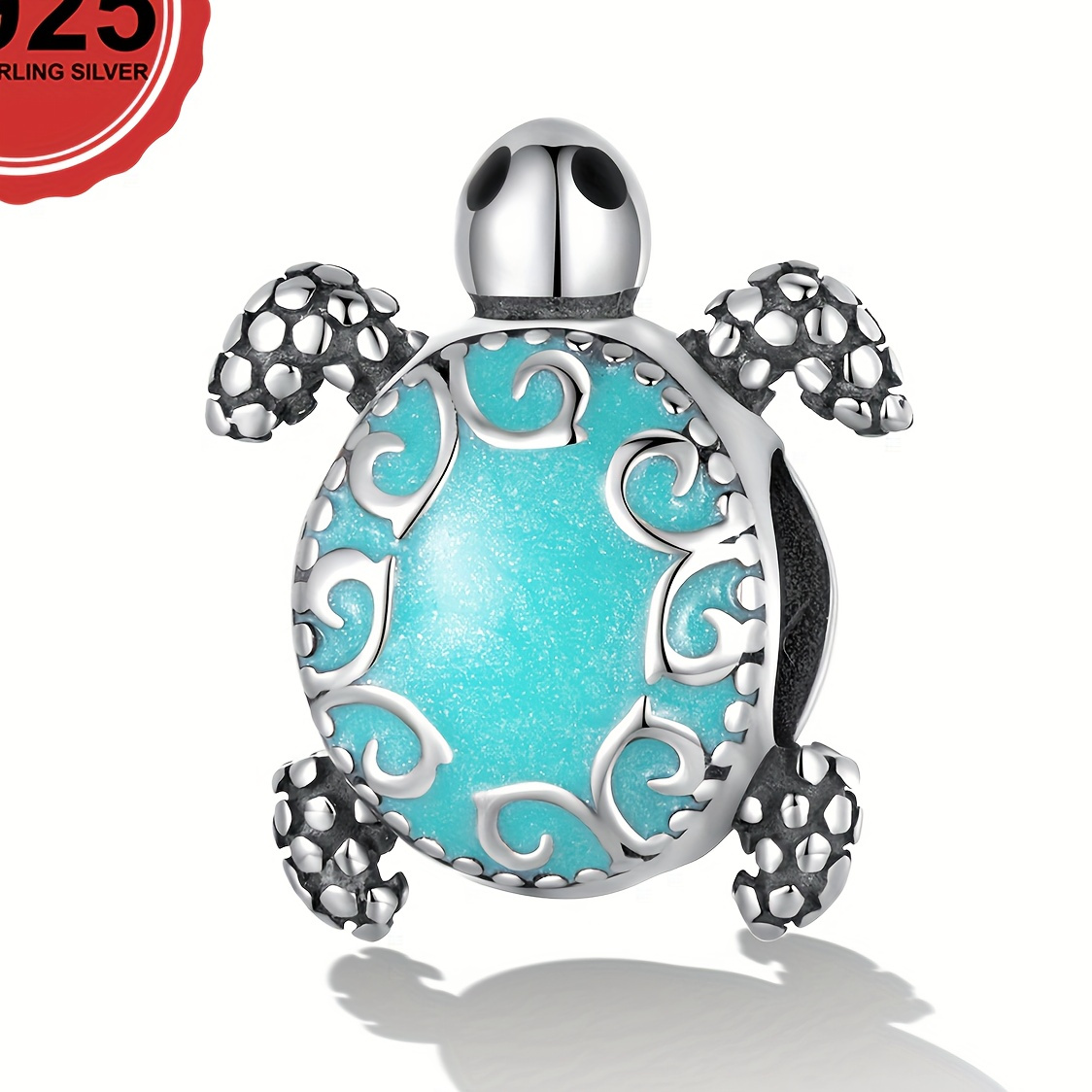 

1pc 925 Sterling Silver Diy Bracelet Long-lived Turtle Beadedcharms For Women Luxury Fashion Jewelry Gift
