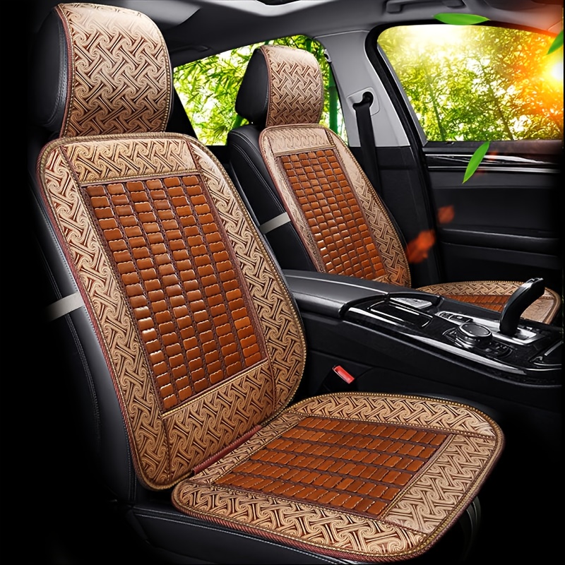 Bamboo Charcoal Car Seat Cushion, Breathable Car Seat Cover Office Chair  Sofa Mat Automobiles Interior Accessories - Temu