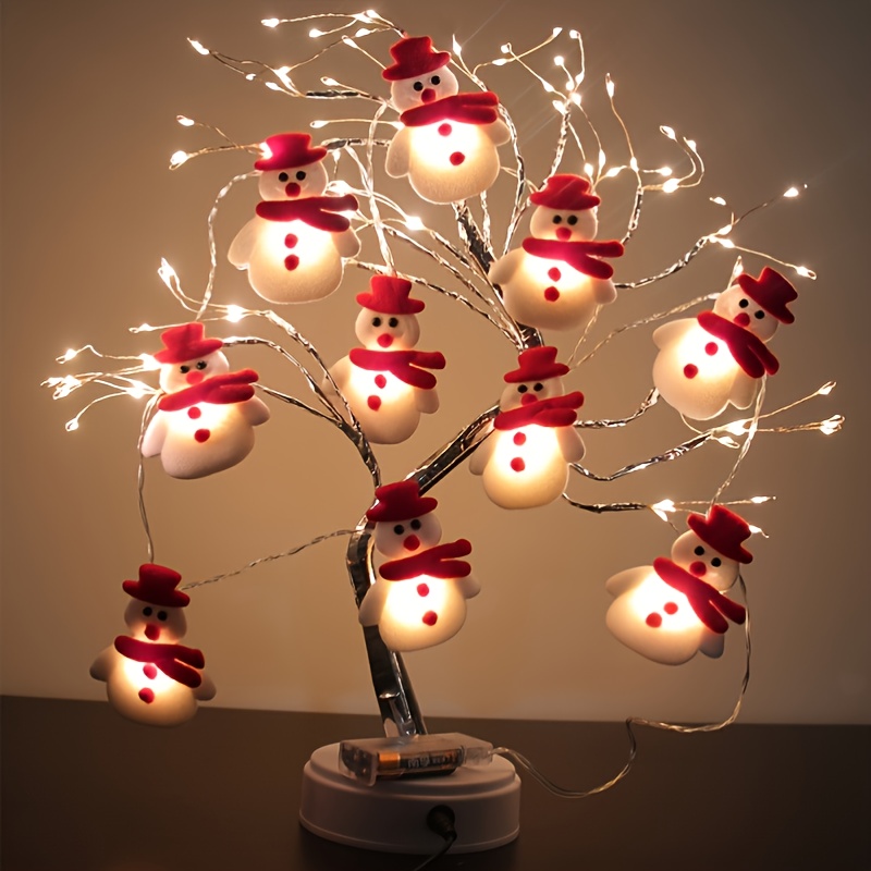 Joyeux Noël Père Noël Illusion 3D Veilleuse Jouets Lampe Bonhomme De Neige,  Bureau Lumières De Noël Décorations D'anniversaire Cadeaux