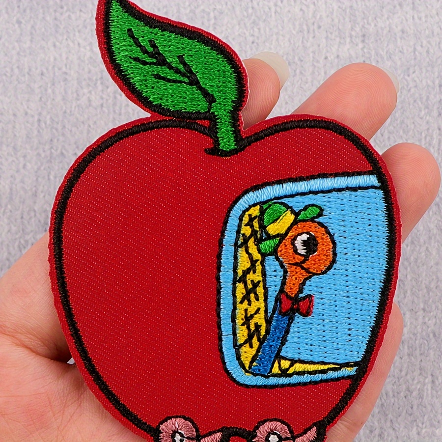 

1pc Patch For Clothing Cartoon Apple Patches On Clothes Diy Camping Fusible Patch Applqiue Sewing Embroidered Pacthes